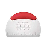 SYGA Cake Smoother with Scale Cutting Knife Utility Flour Scraping Baking Tool (Red)