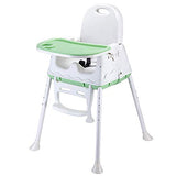 SYGA High Chair for Baby KidsSafety Toddler Feeding Booster Seat Dining Table Chair with Wheel and Cushion (Mint)