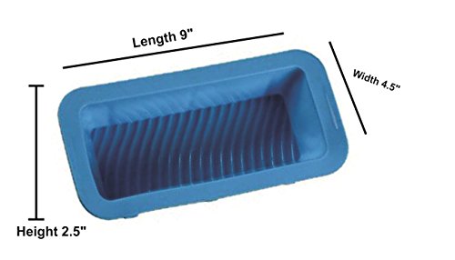 SYGA Baking Silicone Loaf Pan Bread Baking Mould, BPA Free, Non-Stick European-Grade Silicone, 9 x 4.5 x 2.5-Inches(Blue)