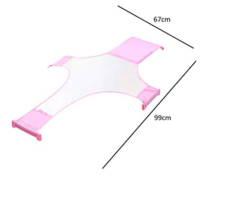 SYGA New Baby Bathtub Mesh Seat Support Sling Net Infant Bath Blue Tub Hammock(Pink)