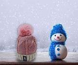 SYGA Winter Woolen Cap for Kids with Faux Fur Bobble Pom Pom and Braided Lining, Suitable for 5-13 Years