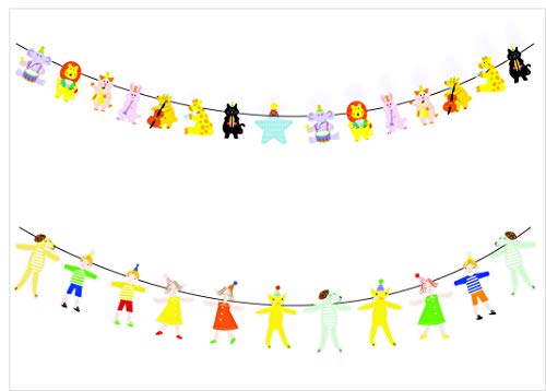 SYGA Cartoon Animal Birthday Decor Banner Kids Animal Big Happy Family for Baby Shower Party and Birthday Party Banner