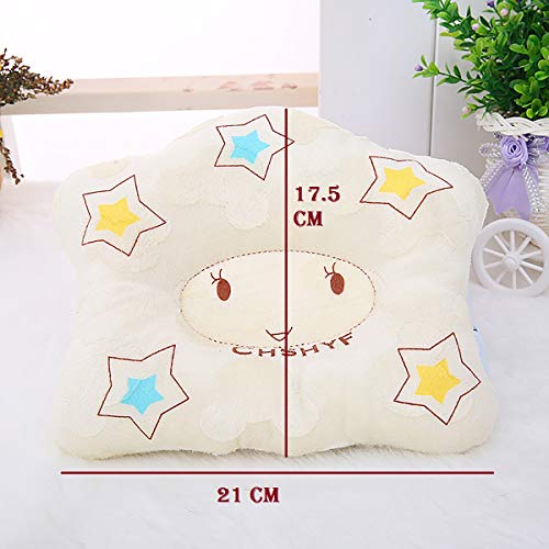 SYGA Baby Pillow Flat Head Breathable positioner Support pad Prevent Pillow for Sleeping 0-12 Months Yellow