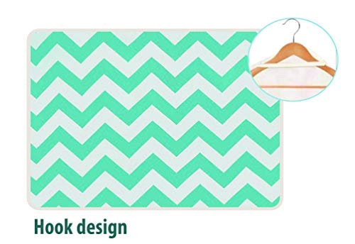 SYGA Baby 1 Piece Small Waterproof Bed Protector Dry Sheet,Washable Reusable Bed Protector_Cyan Waves