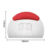 SYGA Cake Smoother with Scale Cutting Knife Utility Flour Scraping Baking Tool (Red)