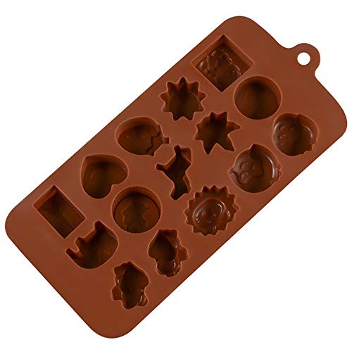 SYGA 15-Cavity Cute Animal Shap Chocolate Silicon Mould Candy Mould