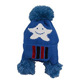 SYGA Baby Hats for Spring Winter, Woolen Pom Pom Plain Printed Caps for Kids Babies for 1-3 Years