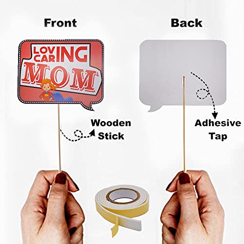 SYGA First Birthday Photo Booth Props with Banner-27Pcs (Pink Color) for 1st Bday Theme Supplies Baby Kids Combo Decorations Items/Cake Smash/High Chair, Babies Room Decor