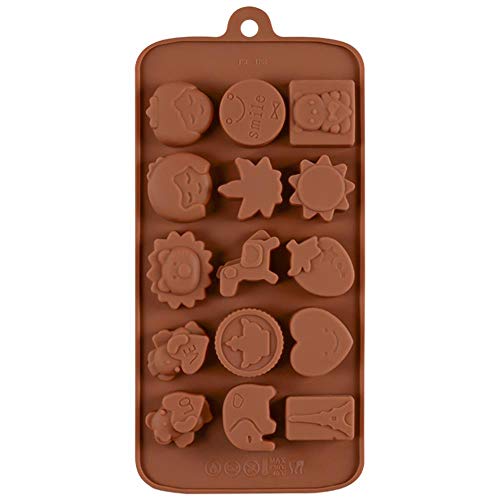SYGA 15-Cavity Cute Animal Shap Chocolate Silicon Mould Candy Mould
