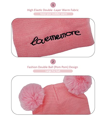 SYGA Baby Knit Hat Scarf Set Toddler Girls Boys Winter Pom Pom Cap Neck Warmer