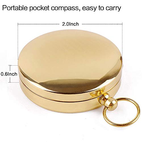 SYGA Flip Compass Outdoor Multi-Function Metal Compass with Luminous Pocket Watch