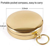 SYGA Flip Compass Outdoor Multi-Function Metal Compass with Luminous Pocket Watch