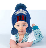 SYGA Baby Hats for Spring Winter, Woolen Pom Pom Plain Printed Caps for Kids Babies for 1-3 Years