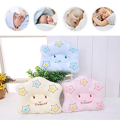 SYGA Baby Pillow Flat Head Breathable positioner Support pad Prevent Pillow for Sleeping 0-12 Months Yellow