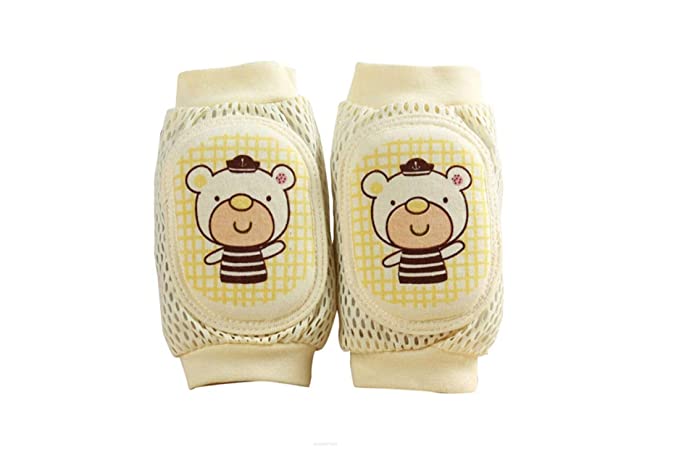 SYGA Bear Design Soft Baby Knee Pad (Yellow)
