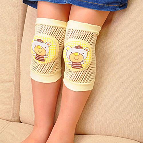 SYGA Bear Design Soft Baby Knee Pad (Yellow)