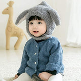 SYGA Baby Hats for Spring Winter, Cute Rabbit Ears Head Hooded for Kids Babies for 1-3 Years