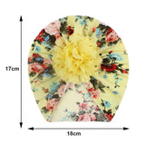 SYGA Baby Turban Hat, Toddler Beanie Cap Infant Hat 0-4 Year Cotton Floral Hat Headwear Cap Hat Accessories Unisex with Big Bow Soft Cute Knot Newborn Hospital Hat Floral