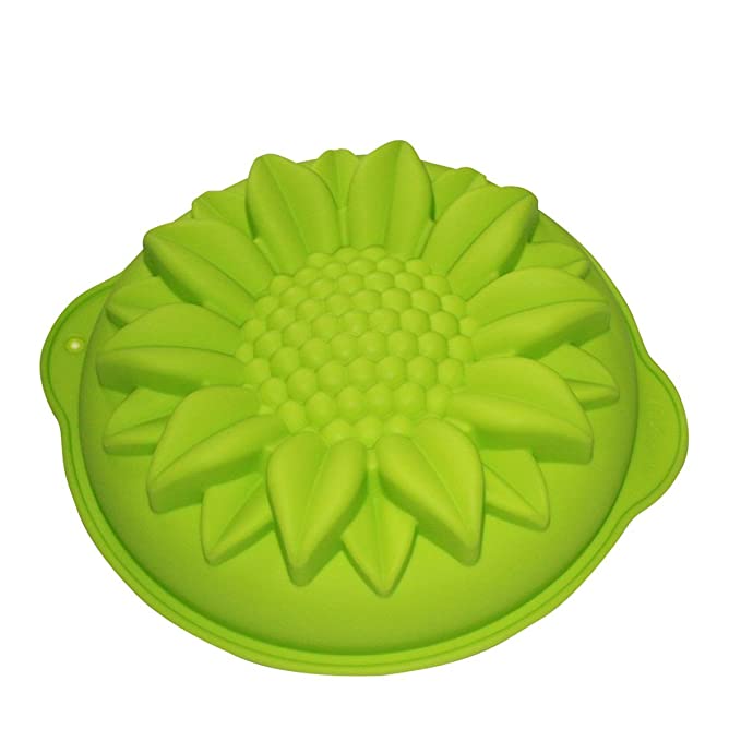 SYGA Big Sunflower Silicone Cake, Jelly, Pudding, Mousse, Bread DIY Baking Mould_Green