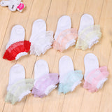Autumn and winter new girls' socks Korean version colorful fashion lace socks baby baby socks cotton children's socks