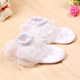Autumn and winter new girls' socks Korean version colorful fashion lace socks baby baby socks cotton children's socks