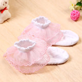 Autumn and winter new girls' socks Korean version colorful fashion lace socks baby baby socks cotton children's socks