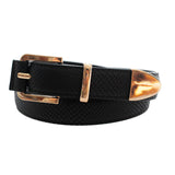 New Black Snake Pattern Faux Leather Belt Gold Buckle Girls Belt Jeans Pants Belt Clothing Accessories