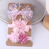 Cross-border children's hair band three-piece set large bow headband baby baby hair accessories headband hairpin Amazon