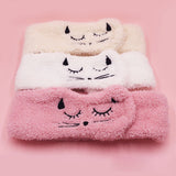 Korean cute embroidered cat hair band adjustable Velcro wide-brimmed hair band washing face makeup selling cute hair band female