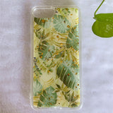 Applicable to iPhone 11/XS MAXx simple plantain leaf gold leaf glue glue mobile phone protective case supports processing
