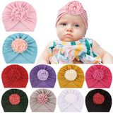 2022 European and American children's hats autumn and winter new baby flower hats new products baby autumn and winter supplies