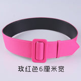 Foreign trade non-porous thin belt ladies all-match simple girdle Korean fashion decorative cloth belt green wide belt