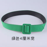 Foreign trade non-porous thin belt ladies all-match simple girdle Korean fashion decorative cloth belt green wide belt