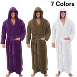 2020 European and American Amazon hot style autumn and winter large size super lengthened bathrobe long-sleeved nightgown a large number of spot