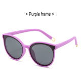 Children's Sunglasses Boys and Girls Cute Baby UV Sunglasses Silicone Frame Polarized Sunglasses Kids Glasses