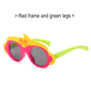 Rose red frame green legs