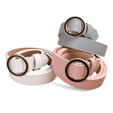 2020 new Korean version fashion decoration simple all-match Korean thin belt factory direct sales non-porous round buckle student belt
