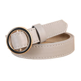 2020 new Korean version fashion decoration simple all-match Korean thin belt factory direct sales non-porous round buckle student belt