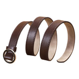 2020 new Korean version fashion decoration simple all-match Korean thin belt factory direct sales non-porous round buckle student belt