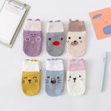 25 new Korean style shallow mouth low-top children's socks infant toddler baby floor socks three-dimensional color matching boat socks