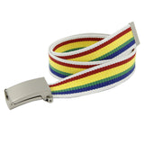New flip canvas belt student outdoor trendy striped belt belt ladies rainbow color belt spot