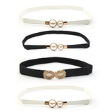 Korean version of spring, summer and autumn new creative ladies pearl buckle elastic elastic all-match belt decoration dress belt