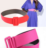Foreign trade non-porous thin belt ladies all-match simple girdle Korean fashion decorative cloth belt green wide belt