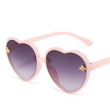 Shiny love children's sunglasses transparent colorful frame shiny sunglasses children play and take pictures glasses