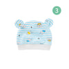 Size 3 large blue striped bear hat with double ears