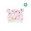 Size 4 large pink striped bear hat with double ears
