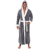 2020 European and American Amazon hot style autumn and winter large size super lengthened bathrobe long-sleeved nightgown a large number of spot