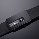 Paul Belt Men's Genuine Leather Toothless Buckle Zodiac Pure Cowhide Business Belt Versatile Young Trendy Casual Belt