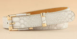 Factory direct wholesale imitation leather belt crocodile belt alloy buckle square women's fashion all-match belt