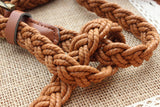 Japanese Mori girl fresh literary national sweet decorative twist braided ladies belt thin belt waist chain